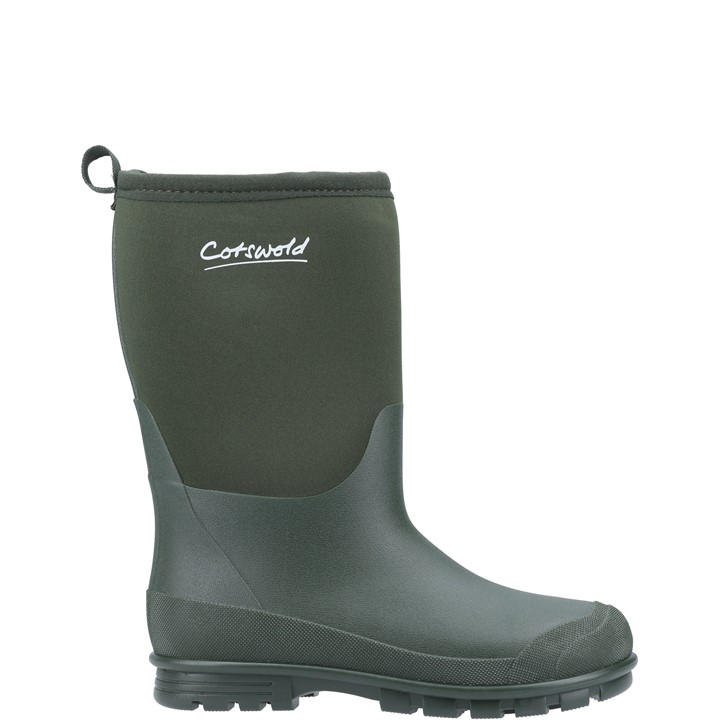 Cotswold Boys Green Hilly Neoprene Childrens Wellington Boot Size Uk11 Eu30