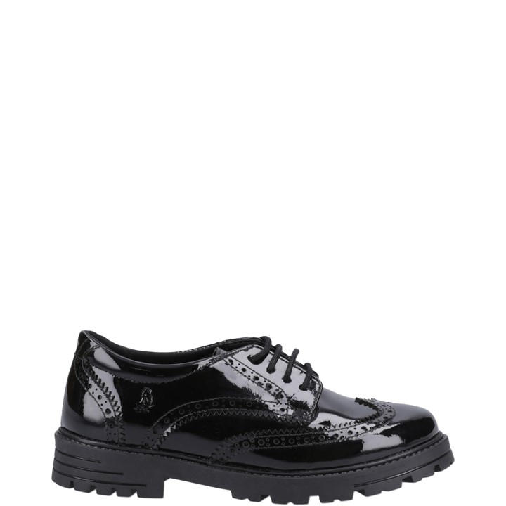 Hush Puppies Girls Black Maxine Patent Junior Shoe C13