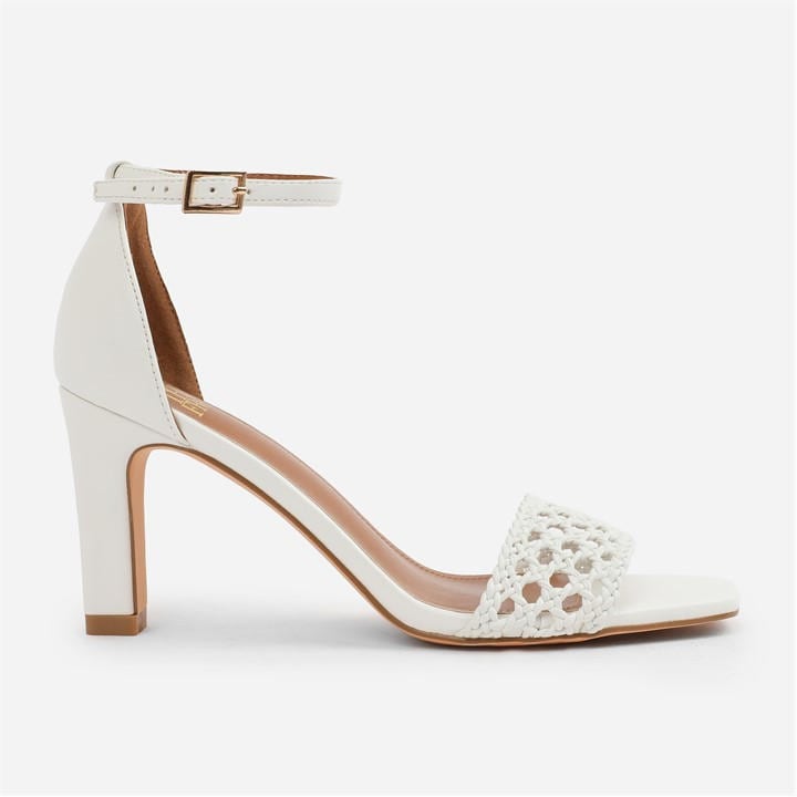 WHERE'S THAT FROM ITE PU NAIA BRAIDED STRAPPY BLOCK HEEL