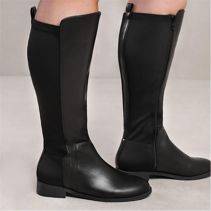 Wheres That From Women's Black Parker Wide Calf Knee High Boots Size 5
