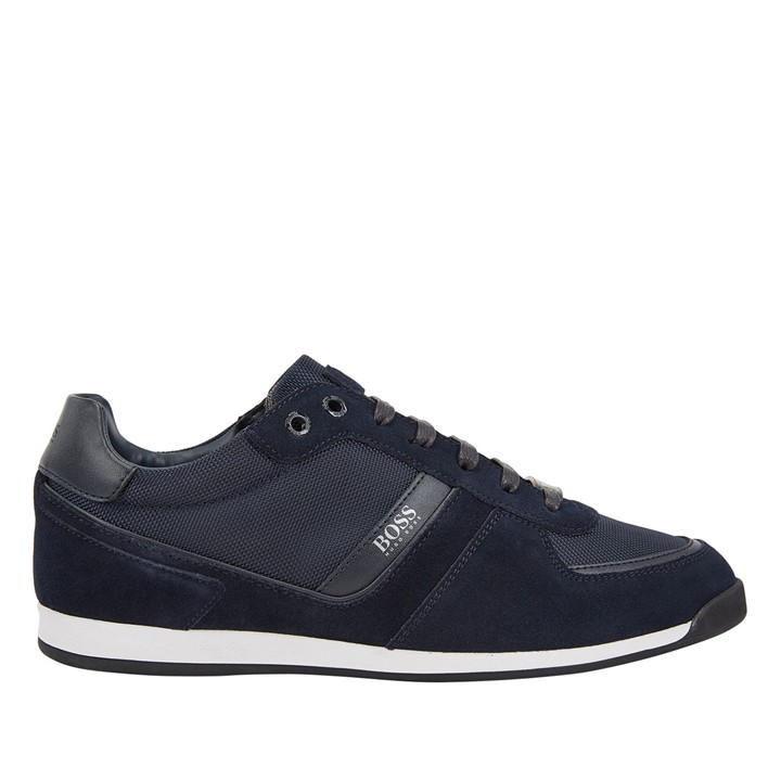Dark Blue - Boss - Glaze Low-Top Trainers