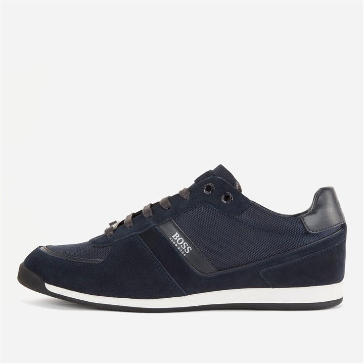 Dark Blue - Boss - Glaze Low-Top Trainers