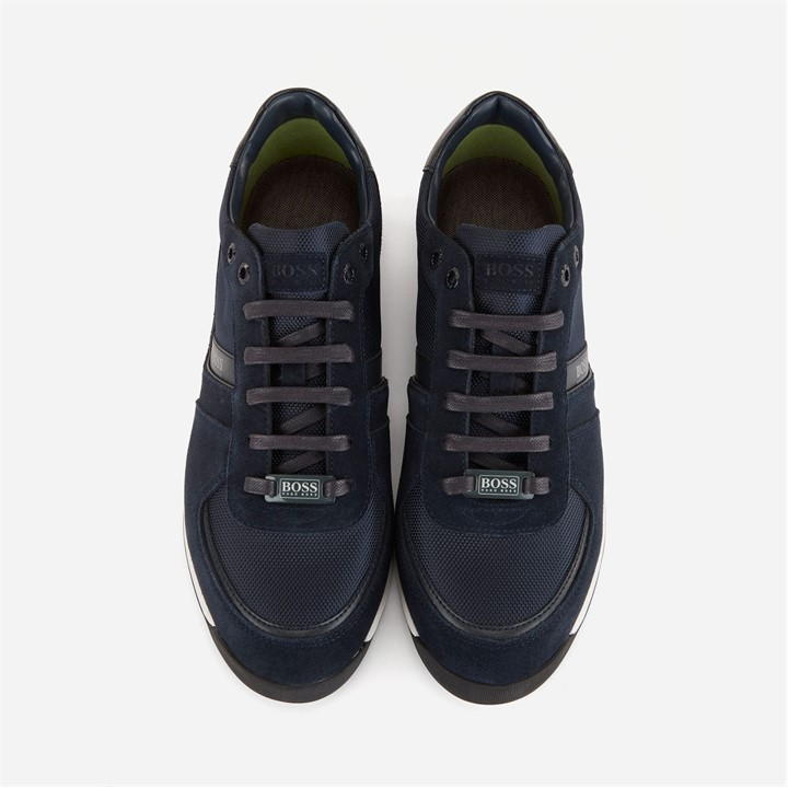 Dark Blue - Boss - Glaze Low-Top Trainers