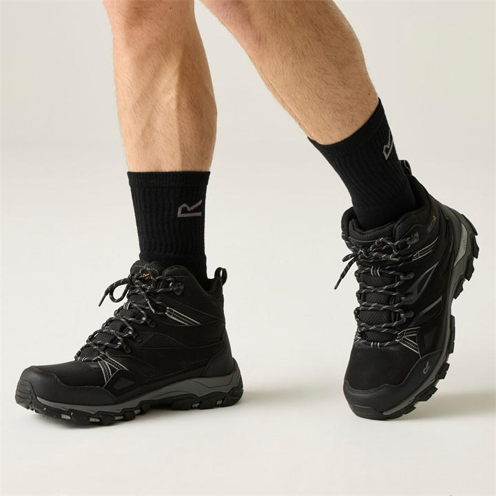 Regatta Men's Black/Granite¿ Holcombe Iii Walking Boots Size 11