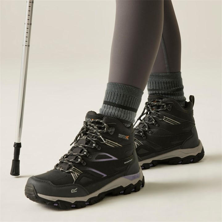 Regatta Women's Black/Purple Sage¿ Holcombe Iii Walking Boots Size 3