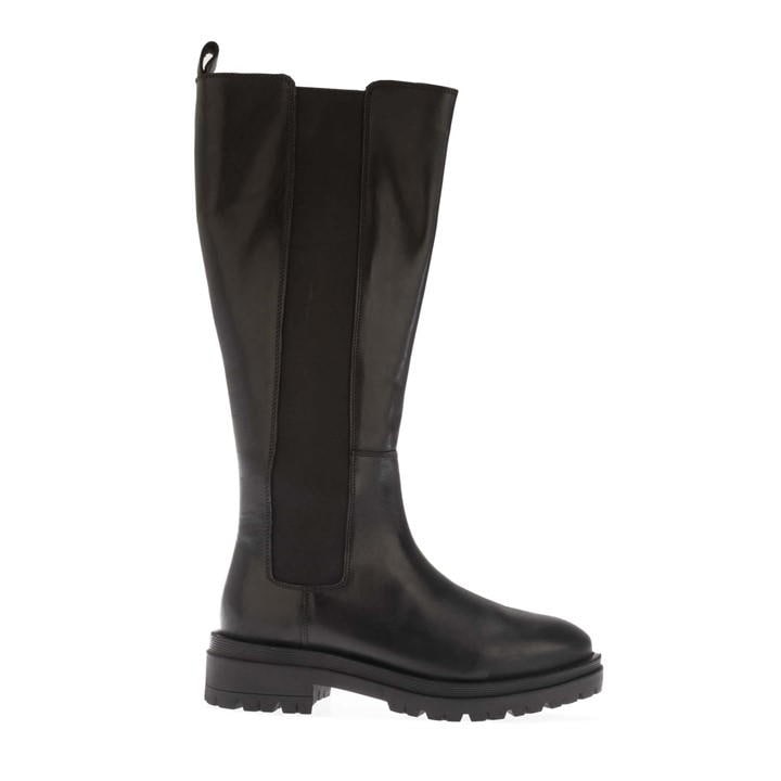 Dune London Tenley Elasticated Leather Knee-high Boots