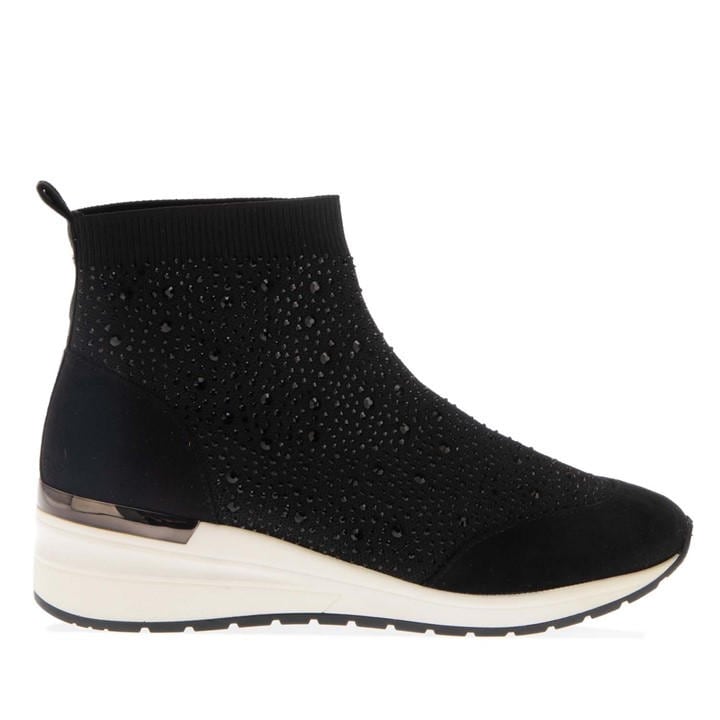 Dune London Eris Diamante Sock Trainers In Black