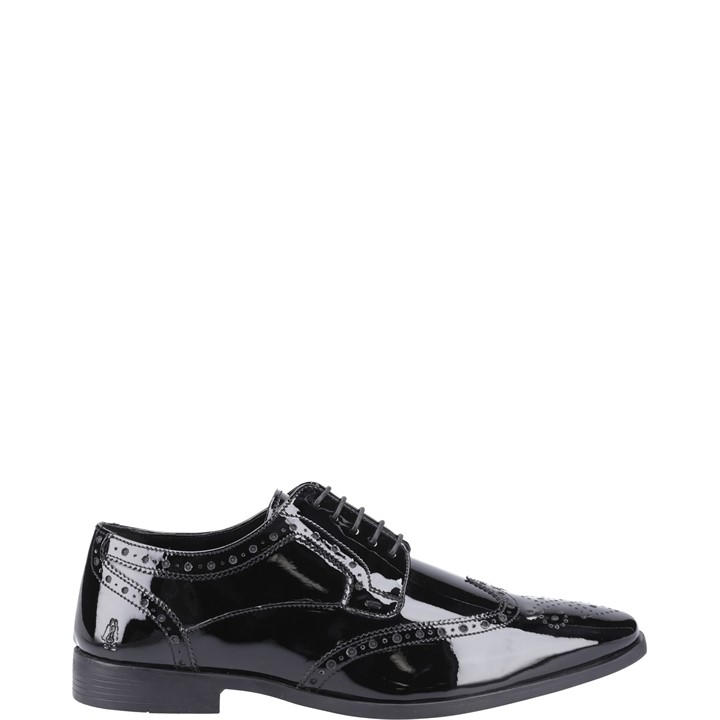 Hush Puppies Men's Black Elliot Brogue Patent Size 6