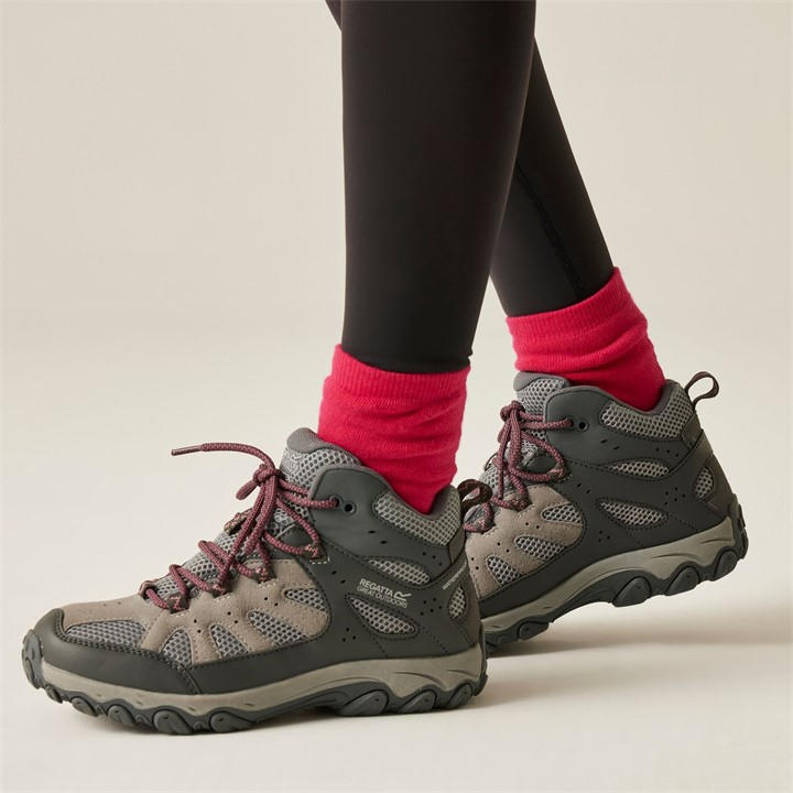 Regatta Women's Grey Edgepoint Iv Mid Walking Boots Size 7