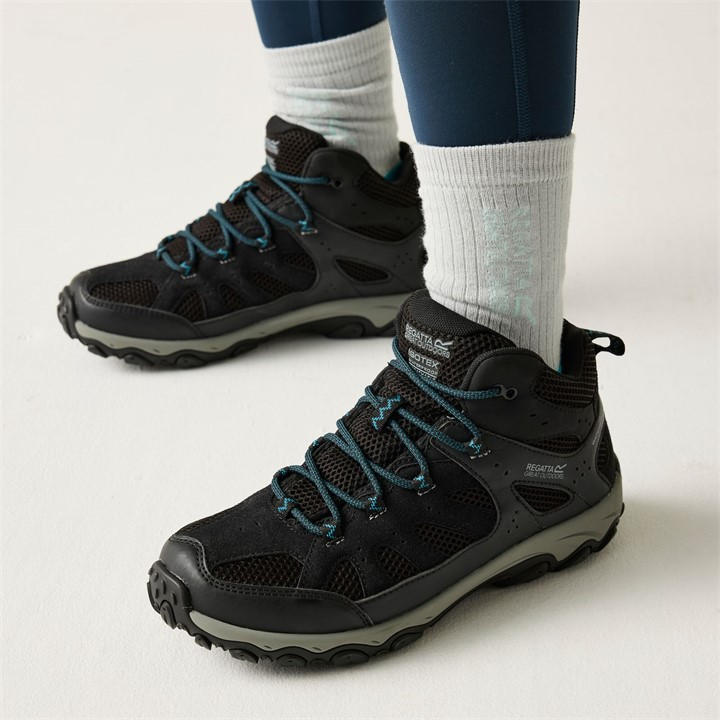 Regatta Women's Black Edgepoint Iv Mid Walking Boots Size 6