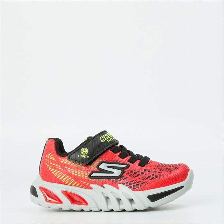 Black Blue - Skechers - Flex-Glow Child Boys Trainers