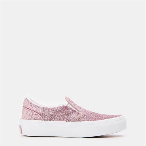 Vans - Unisex Kids' Glitter Rose Gold Slip-On Canvas Trainers