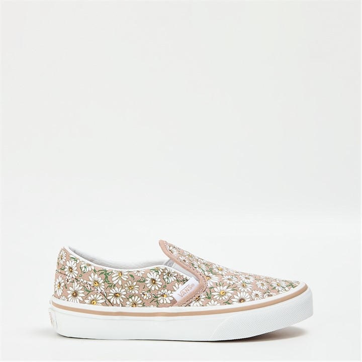 Banana Cream - Vans - Kids' Classic Color Theory Checker Canvas Slip-On Trainers