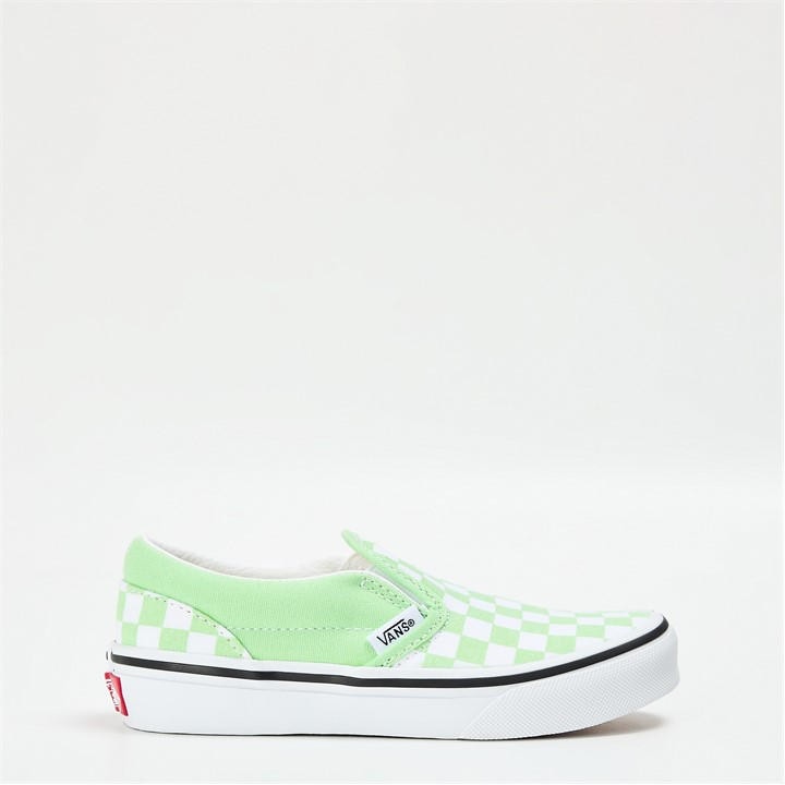 Banana Cream - Vans - Kids' Classic Color Theory Checker Canvas Slip-On Trainers