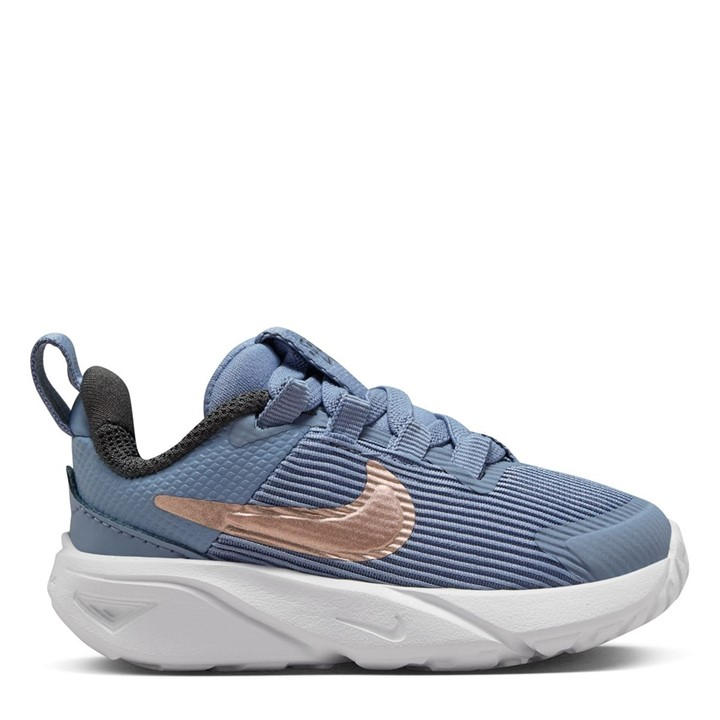 Nike Girls Grey Star Runner 4 Baby/Toddler Shoes C4
