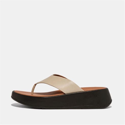 FitFlop - F-Mode Leather Flatform Toe-Post Sandals