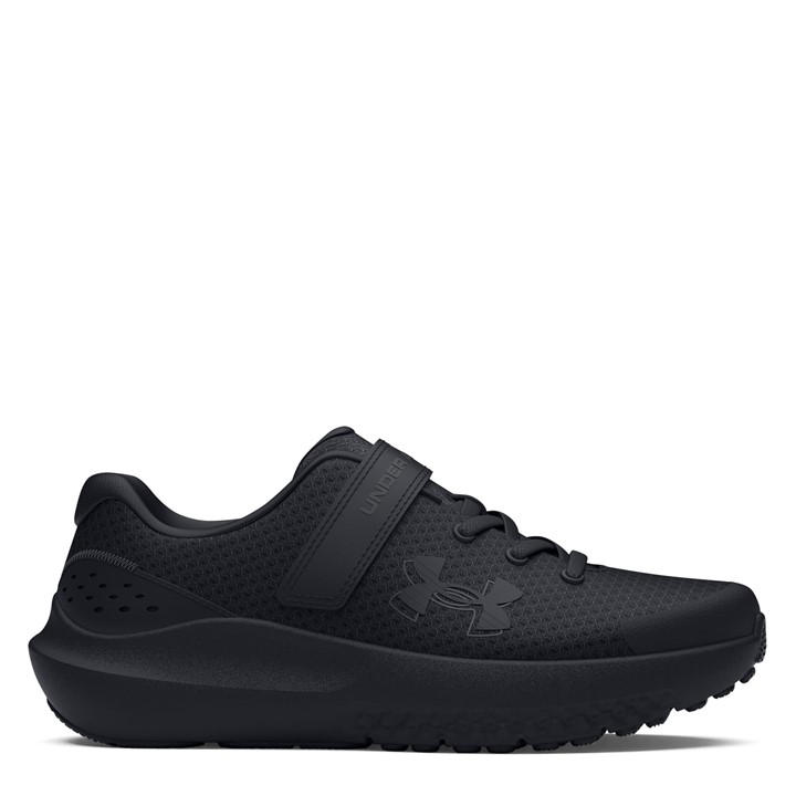 Under Armour Boys Black Surge 4 Ac Running Shoes Unisex Childrens C11