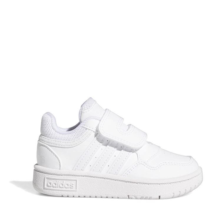 Adidas Boys White Hoops Court Infant Trainers C4