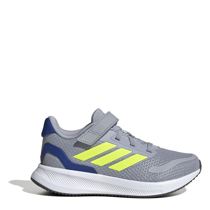 Adidas Boys Grey Runfalcon 5 El Childrens Trainers C11