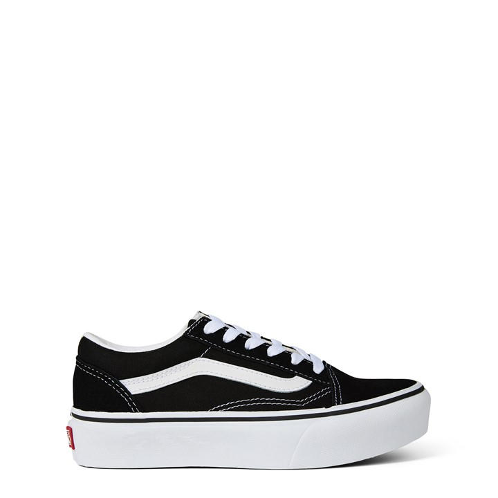 Vans Boys Black Old School Platform Shoes Juniors C13