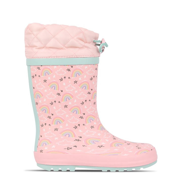 Gelert Boys Pink Cuff Welly Boot Kids C9