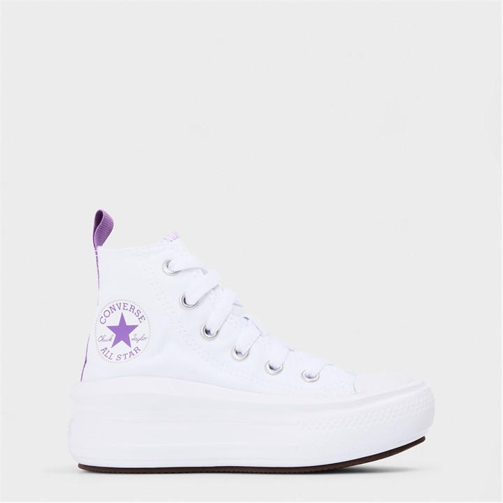 White Purpl 102 - Converse - Canvas High-Top Trainers