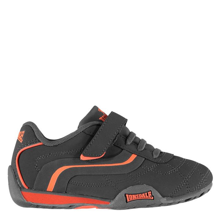 Lonsdale Boys Grey Camden Trainers Childrens C13