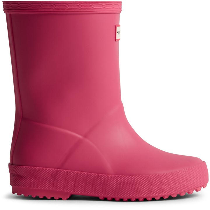 Hunter Boys Pink First Wellington Boots Infants C12