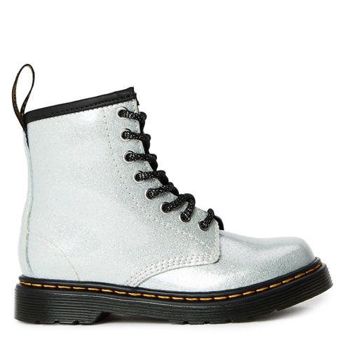 DR MARTENS - Kids' Softy T Leather Lace Up Biker Boots