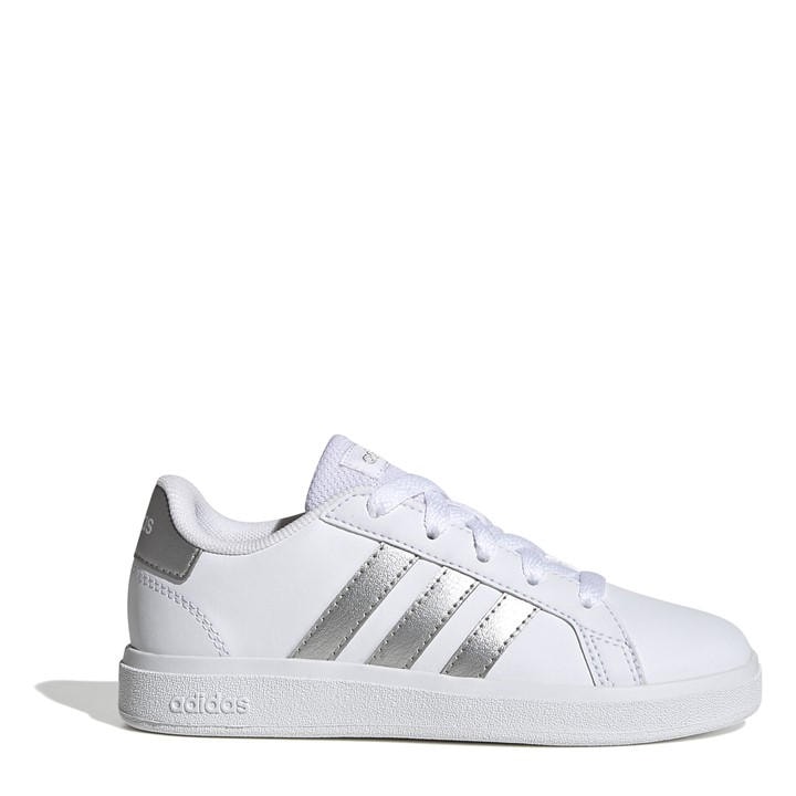 Adidas Girls White Grand Court Trainers Size 5.5