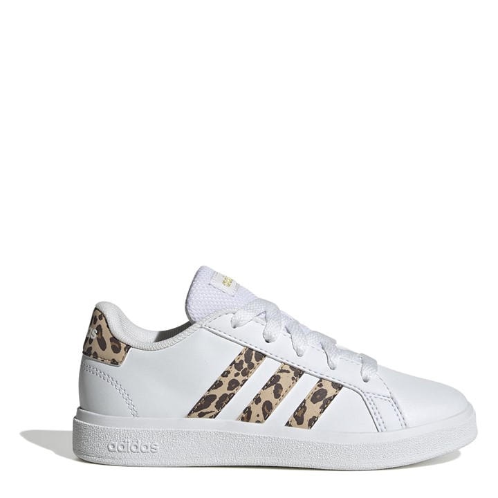 Adidas Girls White Grand Court Trainers Size 5.5