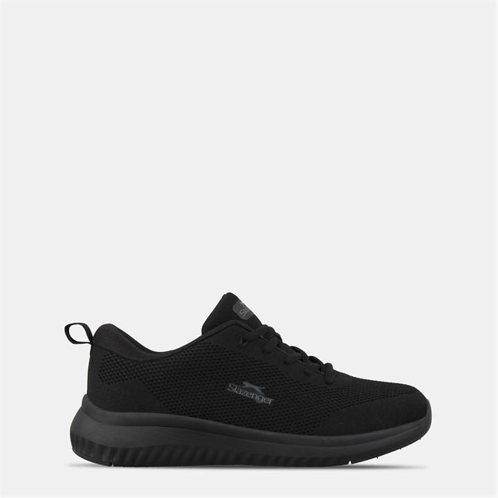 Slazenger Boys Black Jenson Trainers Junior Size 6