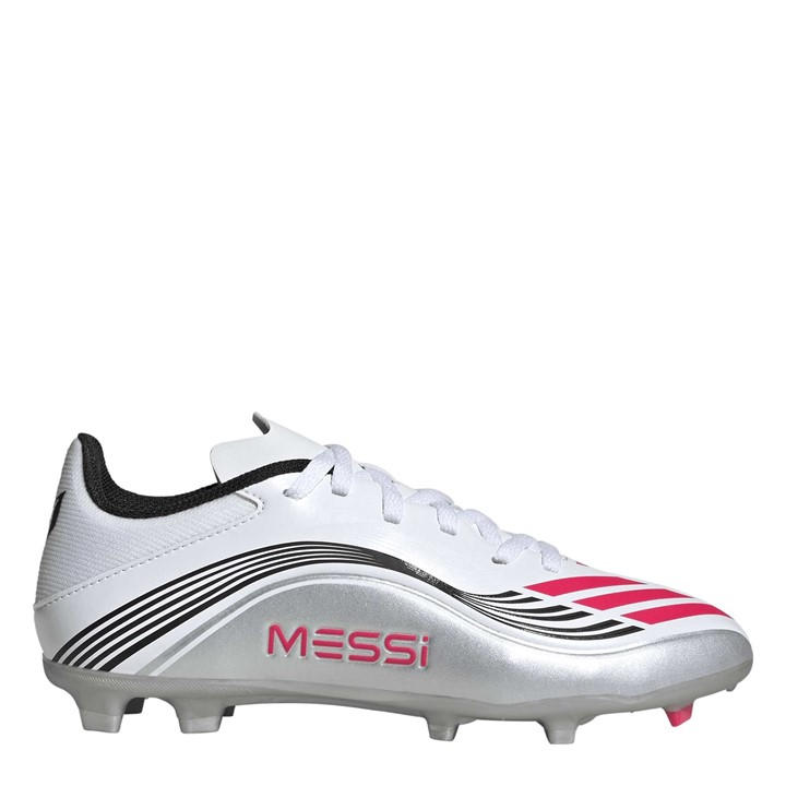 Adidas Boys White F50 League Childrens Firm Ground Football Boots C12