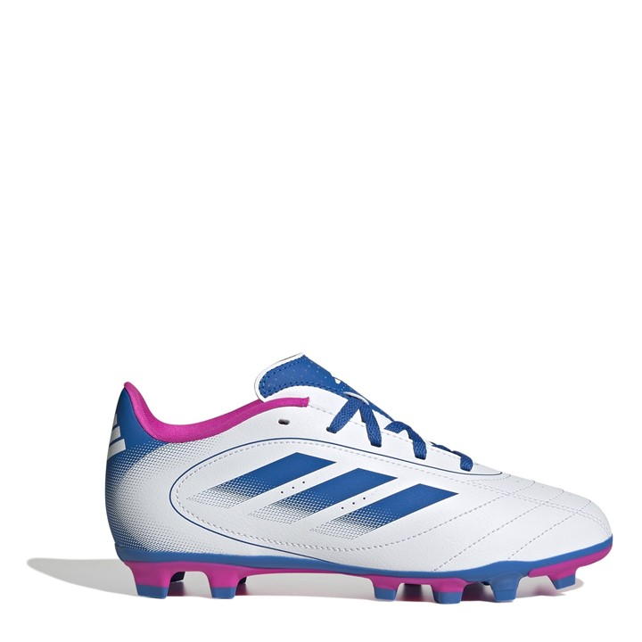 White/Blue/Pink - adidas - Goletto VIII Juniors Firm Ground Football Boots