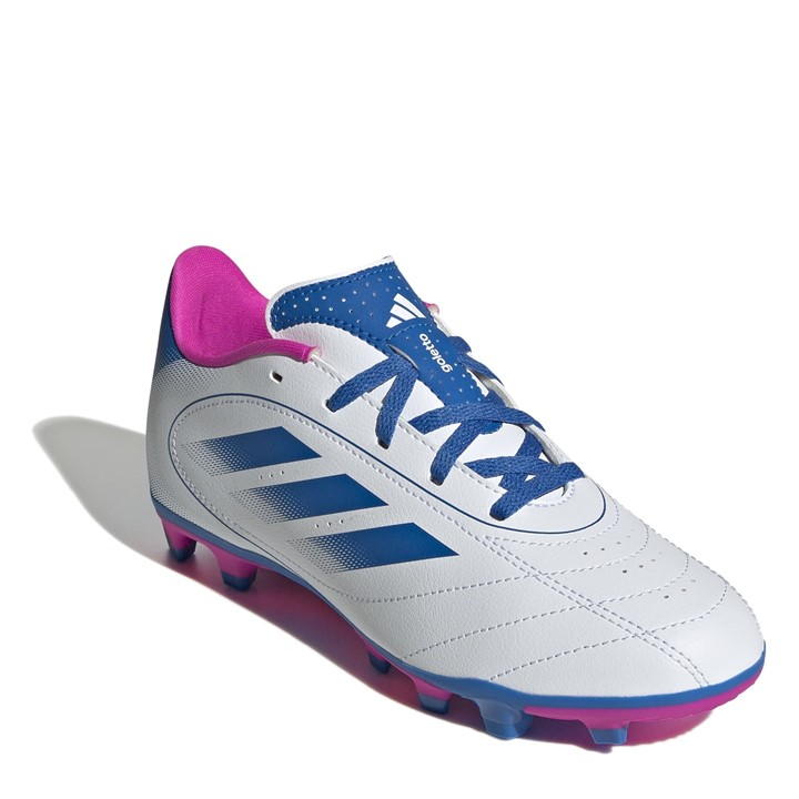 White/Blue/Pink - adidas - Goletto VIII Juniors Firm Ground Football Boots