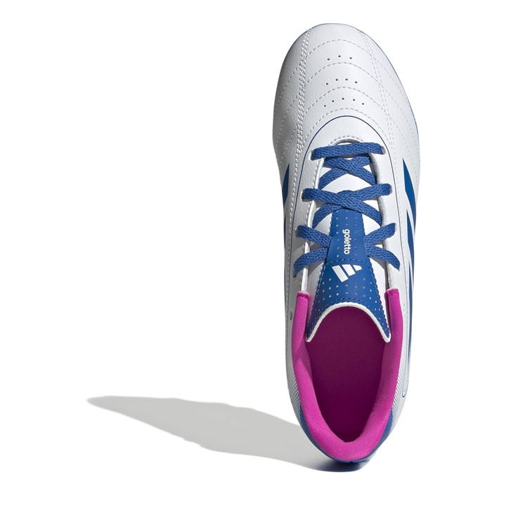 White/Blue/Pink - adidas - Goletto VIII Juniors Firm Ground Football Boots
