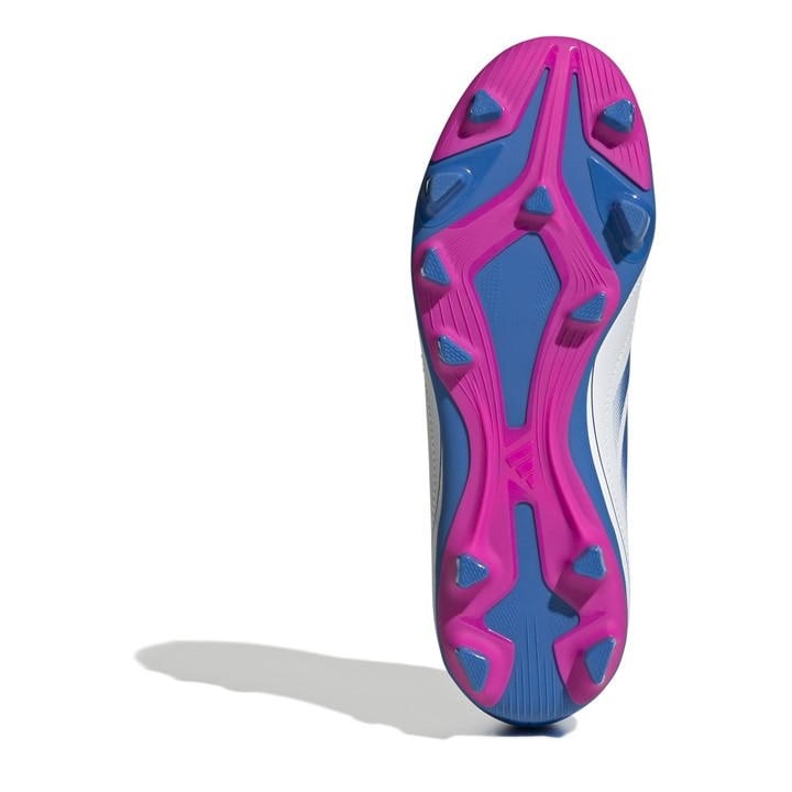 White/Blue/Pink - adidas - Goletto VIII Juniors Firm Ground Football Boots