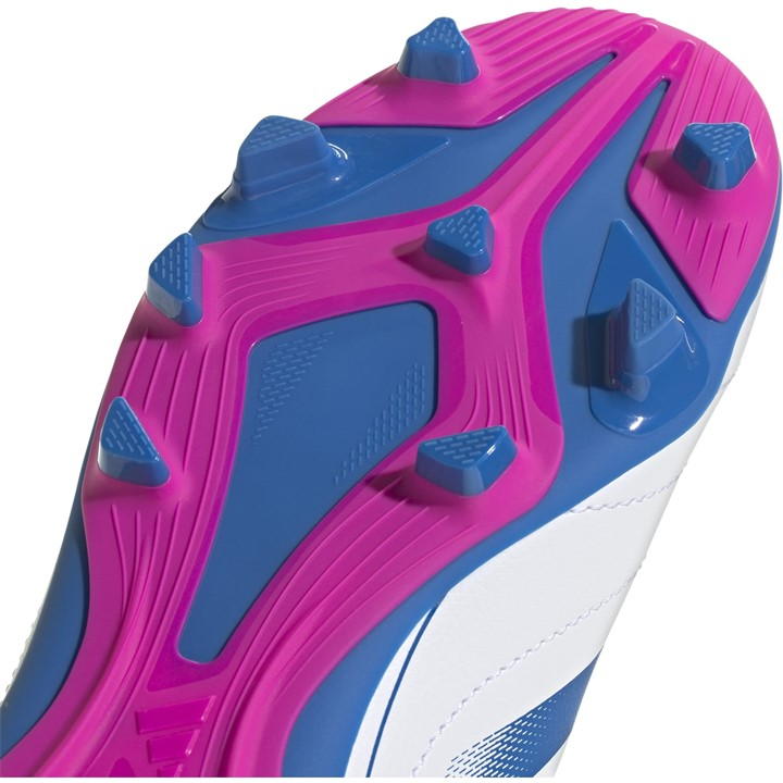 White/Blue/Pink - adidas - Goletto VIII Juniors Firm Ground Football Boots