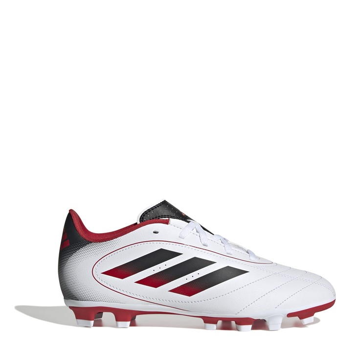 White/Solar Red - adidas - Goletto VIII Juniors Firm Ground Football Boots