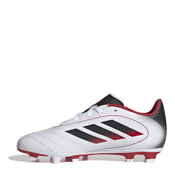 White/Solar Red - adidas - Goletto VIII Juniors Firm Ground Football Boots