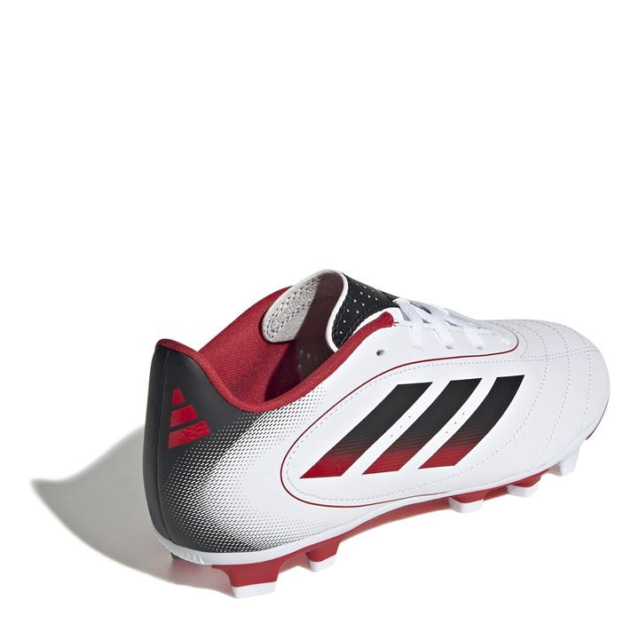 White/Solar Red - adidas - Goletto VIII Juniors Firm Ground Football Boots