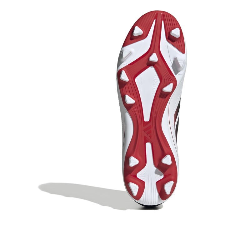 White/Solar Red - adidas - Goletto VIII Juniors Firm Ground Football Boots