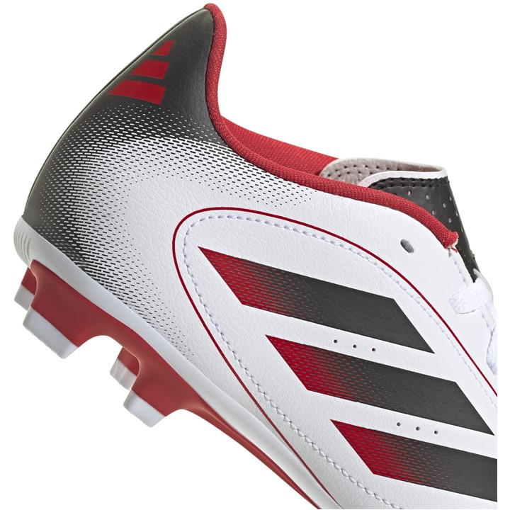 White/Solar Red - adidas - Goletto VIII Juniors Firm Ground Football Boots