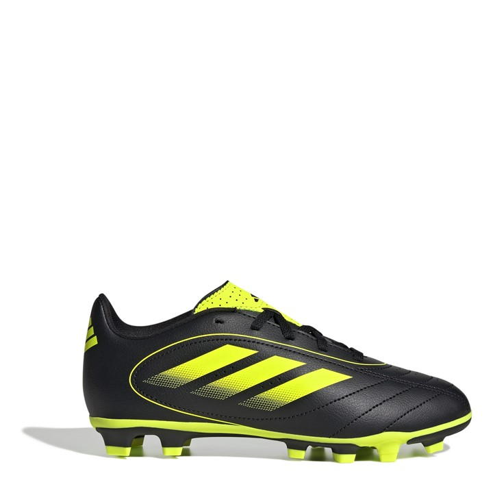 Black/Lemon - adidas - Goletto VIII Juniors Firm Ground Football Boots