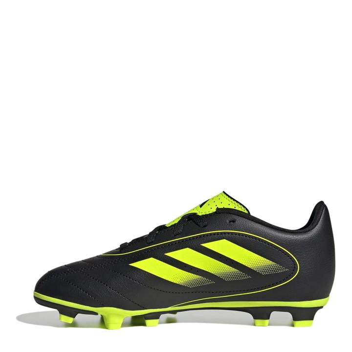 Black/Lemon - adidas - Goletto VIII Juniors Firm Ground Football Boots