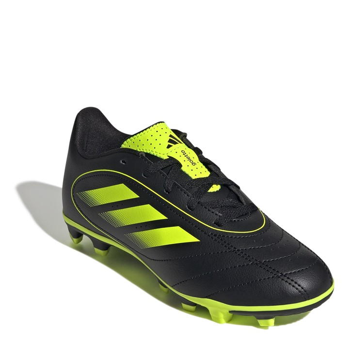 Black/Lemon - adidas - Goletto VIII Juniors Firm Ground Football Boots