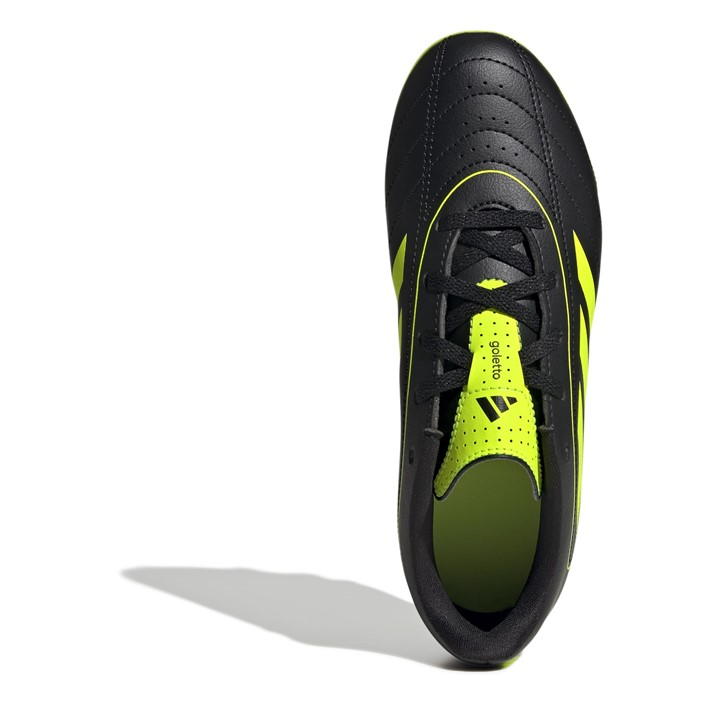 Black/Lemon - adidas - Goletto VIII Juniors Firm Ground Football Boots