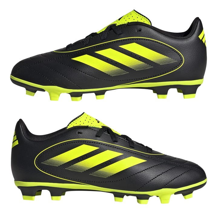 Black/Lemon - adidas - Goletto VIII Juniors Firm Ground Football Boots
