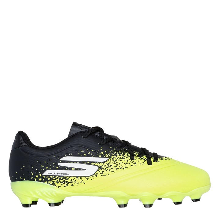 Skechers Boys Yellow Razor Juniors Firm Ground Football Boots Size 3.5