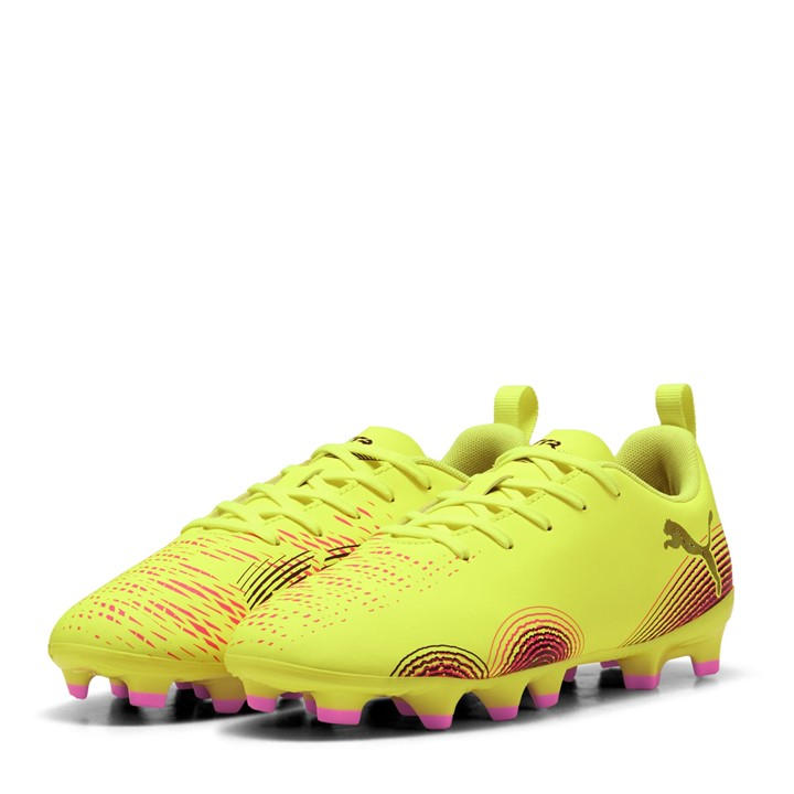 Puma Boys Yellow Future 8 Play Juniors Artificial Ground Football Boots Size 4